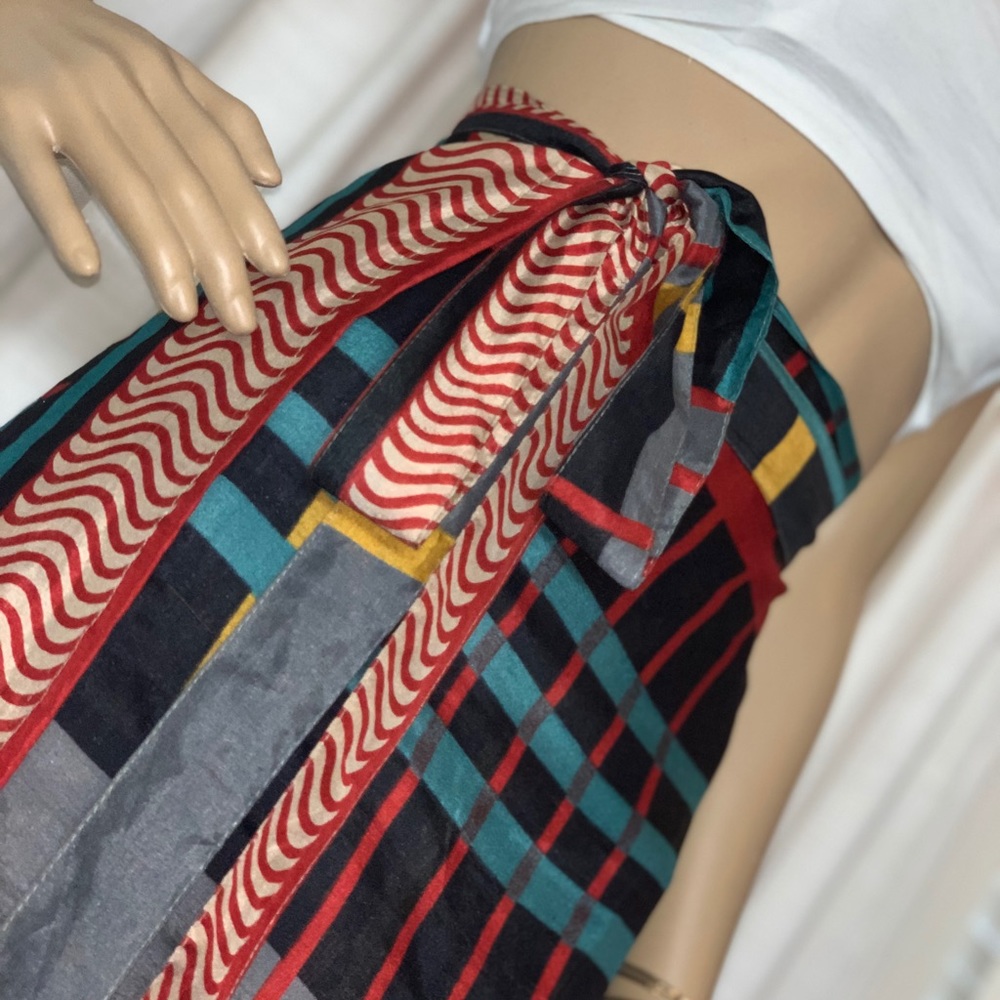 Double Layer Reversible Silk Wrap Skirt/Dress